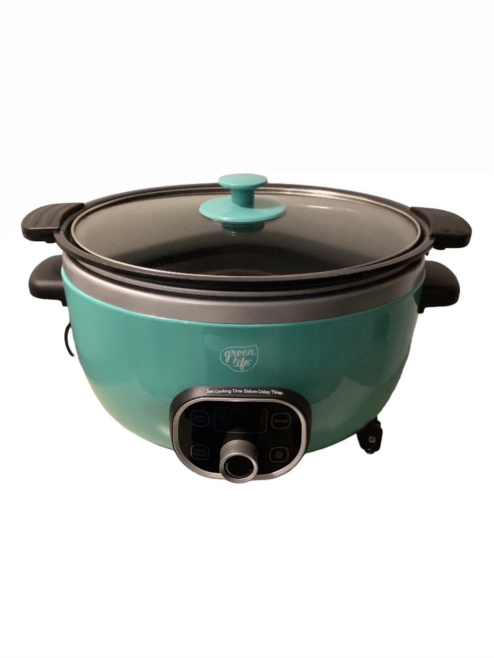 GreenLife Aqua Electric Multi-Cooker with Glass Lid